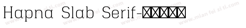 Hapna Slab Serif字体转换